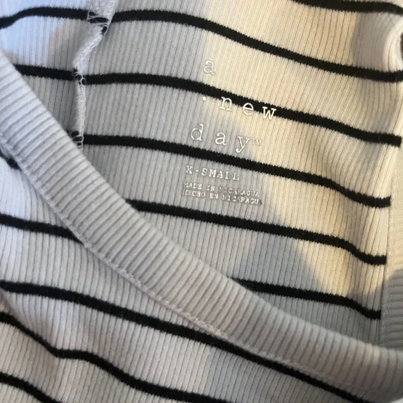 A New Day Black/White Striped Dress | Size X-Small - Picture 7 of 8